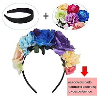 Siquk 18 Pieces Satin Headbands Black Hard Headband 1 Inch Wide Non-Slip Hair Headband Diy Black Headbands For Women