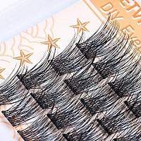 Etvite Diy Eyelash Extensions Lash Clusters Individual Lashes, 48 Clusters 3D Effect C Curl, Wispy Reusable Long Lasting Natural Look Home Eyelash Extension (Glamour-10Mm)