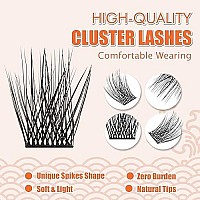 Etvite Diy Eyelash Extensions Lash Clusters Individual Lashes, 48 Clusters 3D Effect C Curl, Wispy Reusable Long Lasting Natural Look Home Eyelash Extension (Glamour-10Mm)