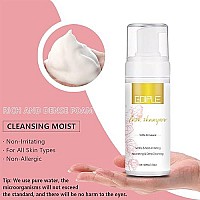 Wozutunt 100Ml Eyelash Extension Cleanser Lash Mousse Lash Shampoo For Extensions, Natural Lashes Makeup Mascara Remover Professional Self Use With Cotton Puff Lash Cleanser 338Oz