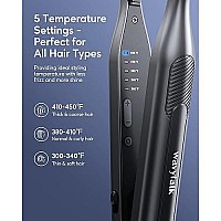 Wavytalk Pencil Flat Iron, 310 Small Flat Iron For Short Hair, Pixie Cut And Bangs, Tiny Beard Straightener With Dual Voltage Adjustable Temp, Mini Hair Straightener For Edges Heating Up In 15S