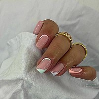 Nude Pressaonanailsashortasquareakxamelie,Thickaenough&Naturalasoftagelaopaqueanailsanudeaorange Fakeashortanails,Reusableaglue On Nails Squareaforawomenagirlsadailyawearaina24Pcs