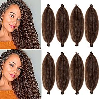 Marley Twist Braiding Hair Pre-Separated Springy Afro Twist 16 Inch 8 Packs Spring Twist Hair Kinky Twist For Faux Locs Crochet Braiding Afro Twist Hair Extensions For Black Women(16Inch(Pack Of 8), 30)