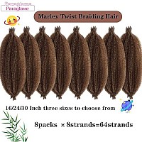 Marley Twist Braiding Hair Pre-Separated Springy Afro Twist 16 Inch 8 Packs Spring Twist Hair Kinky Twist For Faux Locs Crochet Braiding Afro Twist Hair Extensions For Black Women(16Inch(Pack Of 8), 30)