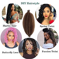 Marley Twist Braiding Hair Pre-Separated Springy Afro Twist 16 Inch 8 Packs Spring Twist Hair Kinky Twist For Faux Locs Crochet Braiding Afro Twist Hair Extensions For Black Women(16Inch(Pack Of 8), 30)