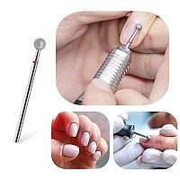 Squligt 6Pcs Nail Drill Bits, Ball Head 332 Cuticle Clean Nail Bit For Electric Nail File Machine, Suitable For Acrylic Manicure Pedicure Cuticle Gel Polishing, Nail Salon Supply