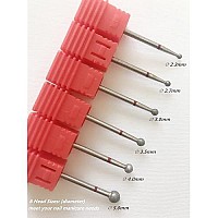 Squligt 6Pcs Nail Drill Bits, Ball Head 332 Cuticle Clean Nail Bit For Electric Nail File Machine, Suitable For Acrylic Manicure Pedicure Cuticle Gel Polishing, Nail Salon Supply