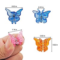 50 Packs Assorted Color Butterfly Hair Clips, Beautiful Mini Butterfly Hair Clips Hair Accessories For Women And Girls (Bling Bling Colors)