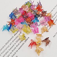 50 Packs Assorted Color Butterfly Hair Clips, Beautiful Mini Butterfly Hair Clips Hair Accessories For Women And Girls (Bling Bling Colors)