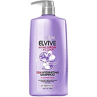 LOral Paris Elvive Hyaluron Plump Hydrating Shampoo for Dehydrated, Dry Hair Infused with Hyaluronic Acid care complex, Paraben-Free, 265 Fl Oz