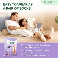 Plantifique Foot Peel Mask With Lavender 2 Pack Peeling Foot Mask Dermatologically Tested - Repairs Heels, Removes Dead Skin For Baby Soft Feet - Exfoliating Foot Mask For Dry Cracked Feet