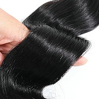 10A Body Wave Bundles Human Hair 14 16 18 Inch Human Hair Bundles Body Wave 3 Bundles 100% Unprocessed Brazilian Virgin Hair Extensions Natural Black