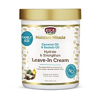 African Pride Moisture Miracle coconut Oil & Baobab Oil Leave-In Hair cream - Provides Intense Moisture & Helps Repair Natural coils & curls, Hydrates & Strengthens, 18 oz