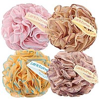 Shower Loofah Bath Sponge 75G - 4 Pack Large Soft Nylon Mesh Puff For Men, Loofah Shower Exfoliating Scrubber Pouf, Full Cleanse, Beauty Bathing Accessories