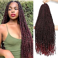 Passion Twist Hair 30 Inch 7Packs, Pre Twisted Passion Twist Crochet Hair Pre Looped Crochet Hair For Black Women Crochet Passion Twist Hair Synthetic Braiding Hair Extensions (30 Inch, Tbug)