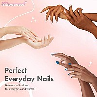 Black Press On Nails Medium Stiletto Almond,Kqueenest Matte Pure Color Acrylic Nails Kit Reusable Fake Nails With Feature Protective Uv Coating For Women Nail Art Manicure In 24Pcs