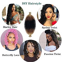 Paraglame Ombre Marley Hair 16 Inch 3 Tones Pre-Separated Springy Afro Twist Hair For Soft Locs Marley Twist Braiding Hair Ombre Brown Spring Twist Crochet Hair For Black Women(8Packs,1B3027)