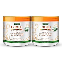 Cantu Leave-In Conditioning Repair Cream With Shea Butter, 16 Oz (Pack Of 2) (Packaging May Vary)