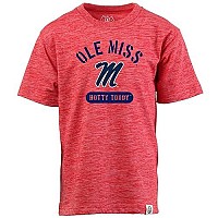 Wes And Willy Ncaa Kids Ss Cloudy Yarn Tee,Ole Miss Rebels,Xl,Cherry