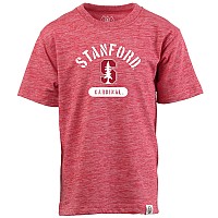 Wes and Willy NcAA Kids SS cloudy Yarn Tee,Stanford cardinal,4T,Bullseye Red