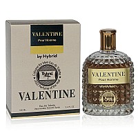 Hybrid & company Valentine Pour Homme for ceo Men classic Scent Perfume Eau De Toilette Spray 100 ML