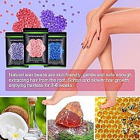 Wax Beads For Hair Removal 105Oz 300G, Auperwel Hard Wax Beans For Brazilian, Face, Bikini, Eyebrow, Legs, At Home Painless Waxing Beads For Women Men 3 Packs