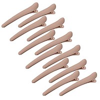 12 Pcs Hair Clips For Styling Sectioning, Yission 31 Inch Matte Alligator Hair Clips Hair Barrettes No Crease Duck Billed Hair Clip, Hair Styling Accessories For Women Girls Khaki