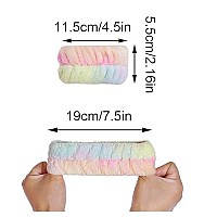 4 Pairs Wrist Spa Washband Soft Microfiber Wrist Washband Wrist Wash Towel Band For Washing Face Makeup Women Girls Ladies Prevent Water Wet Your Arm