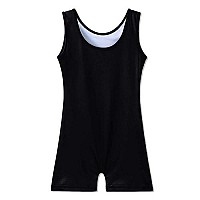 Baohulu Leotard For Girls Gymnastics Toddler Tank Biketards Shorts Shiny Scale Diamond Kids Dancewear Hb165_Blackblue_100