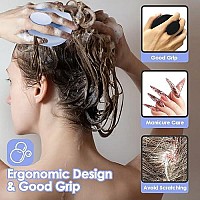 Soft Silicone Hair Scalp Massager Shampoo Brush, Upgraded Hair Scalp Scrubber For Dandruff Removal For Wet Dry Hair Scalp Brush Easily Reach The Root Of Thick Curly Hair Scalp Massager Hair Growth