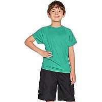 Tsla Youth Kids Upf 50+ Short Sleeve, Aqua Water Swimsuit Top, Uvspf Surf Swim Shirt, Swim Shirt Green, 4