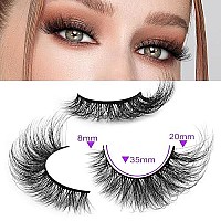 False Eyelashes Fox Eye Lashes Mink Fluffy Strip Lashes Natural Look Wispy Cat Eye Lashes Pack Soft Fake Lashes Makeup 7 Pairs By Alice