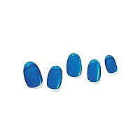 Dashing Diva Glaze Nail Strips - See Through Blue Works With Any Led Nail Lamp Long Lasting, Chip Resistant, Semicured Gel Nail Strips Contains 34 Salon Quality Nail Wraps, 1 Prep Pad, 1 Nail File