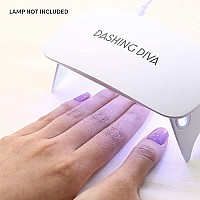 Dashing Diva Glaze Nail Strips - Good Vibrations Works With Any Led Nail Lamp Long Lasting, Chip Resistant, Semicured Gel Nail Strips Contains 34 Salon Quality Nail Wraps, 1 Prep Pad, 1 Nail File