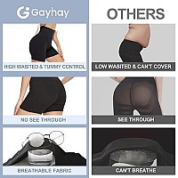 Gayhay 3 Pack Womens Biker Shorts - 5 High Waisted Buttery Soft Shorts For Athletic Workout Yoga