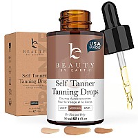 Self Tanning Drops - Face Self Tanner Drops Medium color - Bronzer Drops - Self Tanner for Face - Self Tanner Face Tanner - Face Tanning Drops to Add to Moisturizer - Face Tan Drops - Bronzing Drops