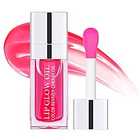 Fovcos Hydrating Lip glow Oil, Moisturizing Plumper gloss, Transparent Plumping Balm, Tinted Balm care