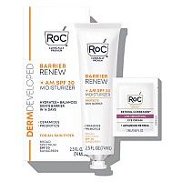 Roc Barrier Renew Day cream with SPF 30, Moisturizer with ceramides & Prebiotics to protect Skin Barrier, christmas gifts & Stocking Stuffers for Women and Men, 25 Ounces