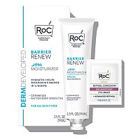 Roc Barrier Renew Night Moisturizer with ceramides & Antioxidant green Tea AND Lipo Peptides to renew Skin Barrier, christmas gifts & Stocking Stuffers for Women and Men, 25 Ounces