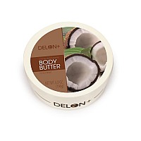 DELON Intense Moisturizing Body Butter, 6.9 Oz (Single) (Coconut)