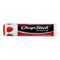 ChapStick Classic (1 Box of 12 Sticks, 12 Total Sticks, Strawberry Flavor) Skin Protectant Flavored Lip Balm Tube, 0.15 Ounce Each