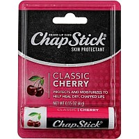 ChapStick Classic (1 Box of 12 Sticks, 12 Total Sticks, Cherry Flavor) Skin Protectant Flavored Lip Balm Tube, 0.15 Ounce Each, 12 Count (Pack of 1)