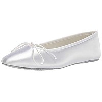 Touch Ups Women's Ballet Dyeable Flat,White,5 M