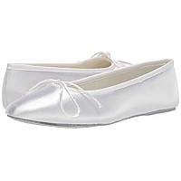 Touch Ups Women's Ballet Dyeable Flat,White,5 M