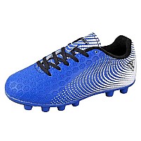 Vizari Stealth FG Soccer Shoes | Firm Ground Outdoor Soccer Shoes for Boys and Girls | Lightweight and Easy to wear Youth Outdoor Soccer Cleats | Stealth Blue/White | Big Kid