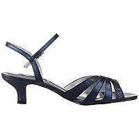 Touch Ups Women's Jane Heeled Sandal, Navy Glitter, 9