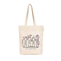 Eco Right Aesthetic Canvas Tote Bag For Women Zippered Closure, Beach, Shopping, Travel, Gifts For Womens Tote Bag