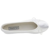 Touch Ups Little Kid Ballet Flat,White,2.5 M US Little Kid