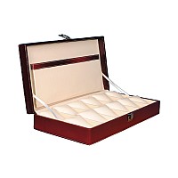 Fico Maroon 12 Slot Watch Box