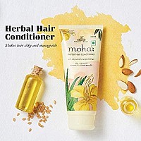 moha: Herbal Hair Conditioner with Aloe, Jojoba Oil, Almond Oil and Wheat Germ Oil for Soft, silky smooth, tangle-free hair - 200ml (Pack of 1)